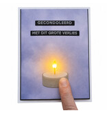 Wenskaart - Gecondoleerd (met echt lichtje)