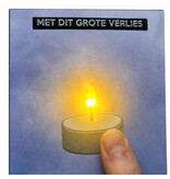 Wenskaart - Gecondoleerd (met echt lichtje)