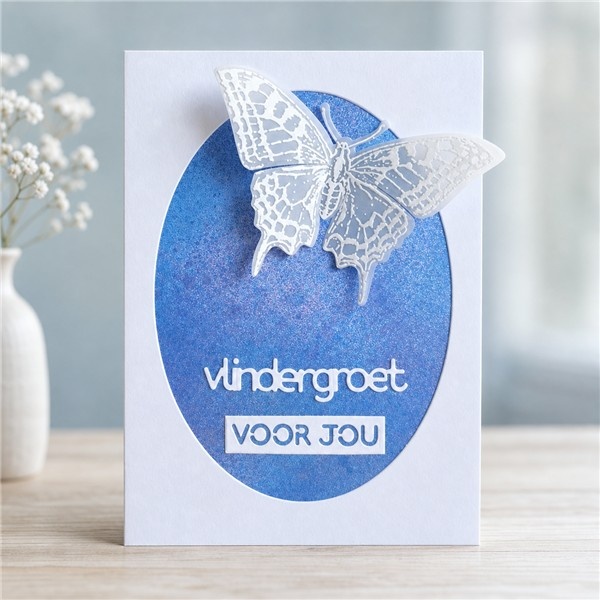Wenskaart - Vlindergroet, voor jou