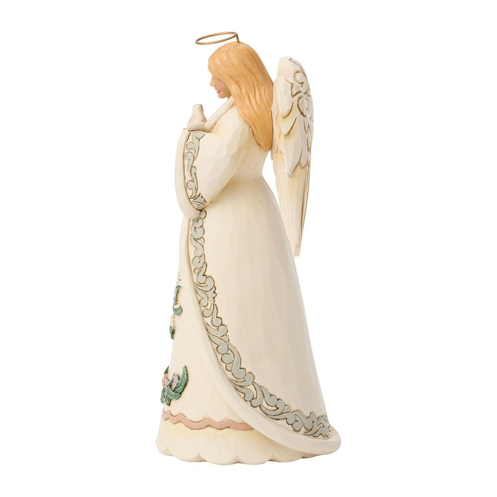 Jim Shore White Woodland Angel with Dove