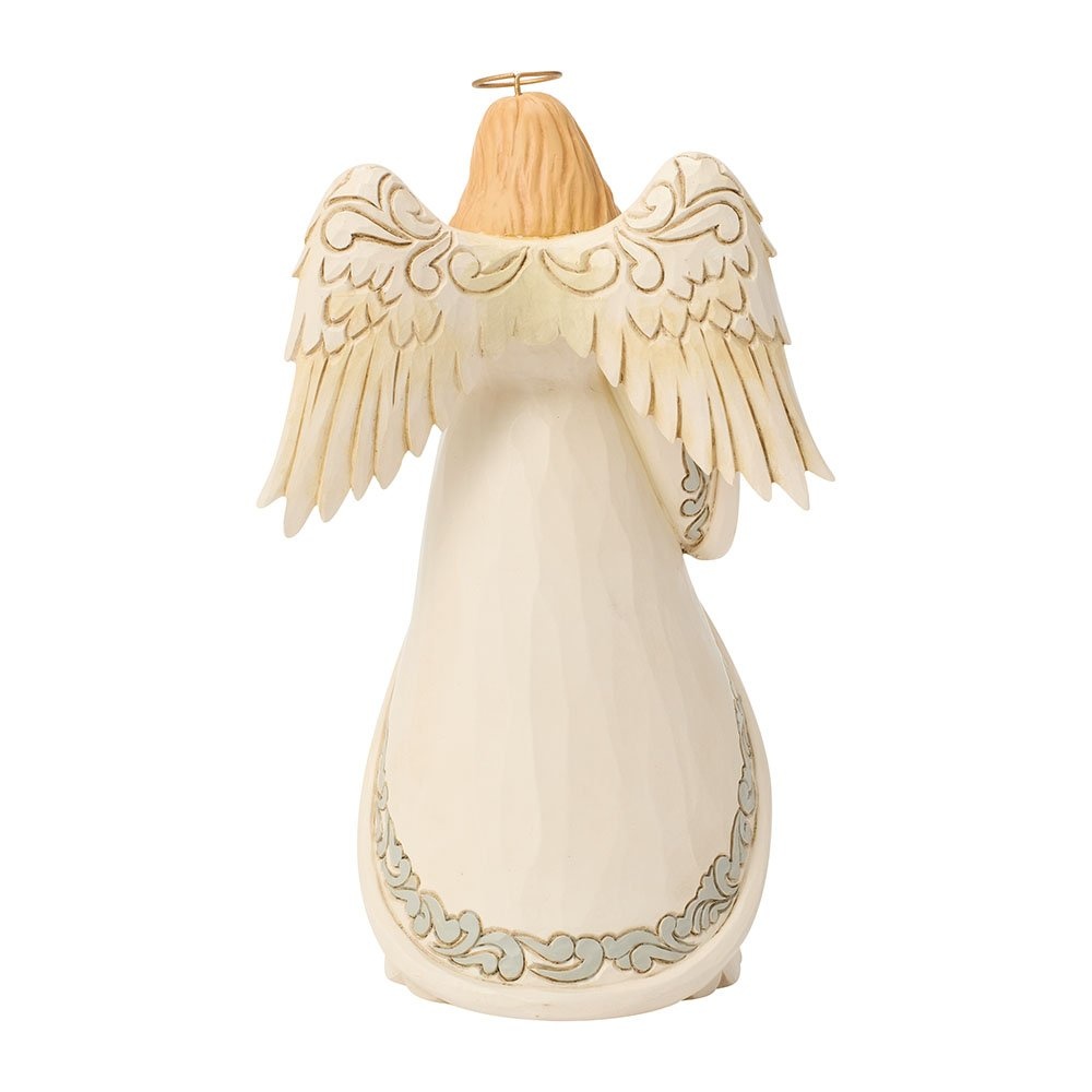 Jim Shore White Woodland Angel with Dove