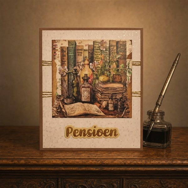 Wenskaart - Pensioen (nostalgische uitstraling)