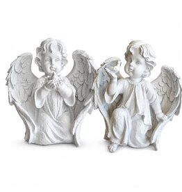 Beeld engel met vogel in de hand (prijs per stuk!)