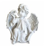 Beeld engel met vogel in de hand (prijs per stuk!)