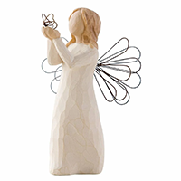Willow Tree beeldje Angel of Freedom Willow Tree beeldje Angel of Freedom: engeltje met vlinder