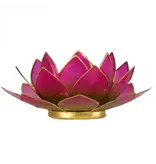 Lotus kaarshouder - groen/roze (gevallen engeltje)
