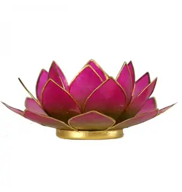 Lotus kaarshouder - groen/roze (gevallen engeltje)