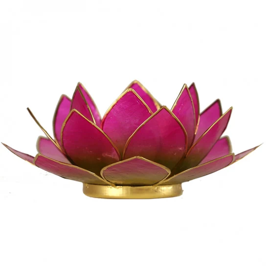 Lotus kaarshouder - groen/roze (gevallen engeltje)