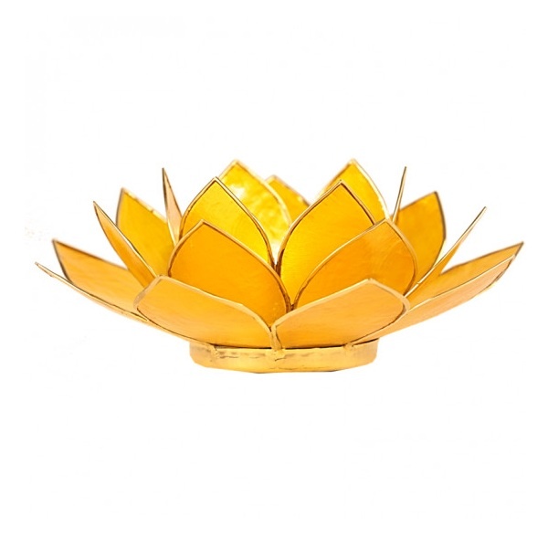 Lotus kaarshouder - geel (gevallen engeltje)