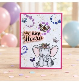 Kaart - Hiep hiep hoera (olifant)