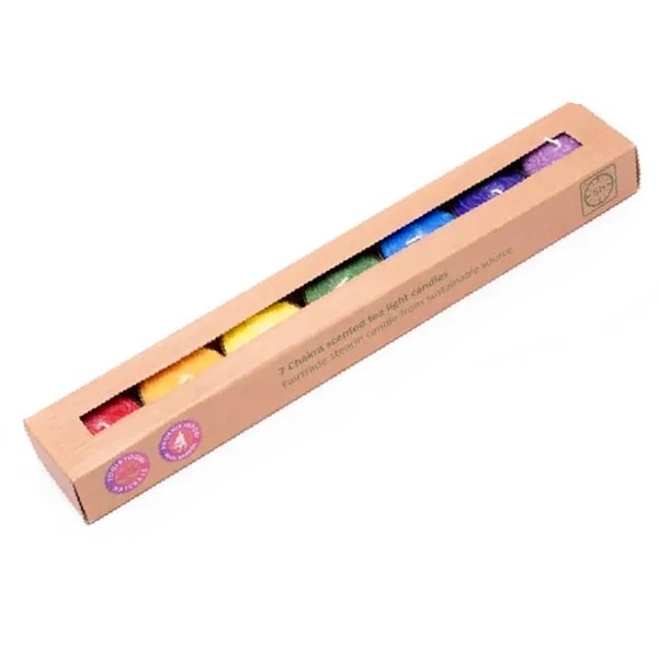 Chakra geurtheelichtjes – set van 7