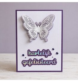 Kaart vlinder - gefeliciteerd