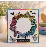 Wenskaart - Regenboog vlinders (voor jou)