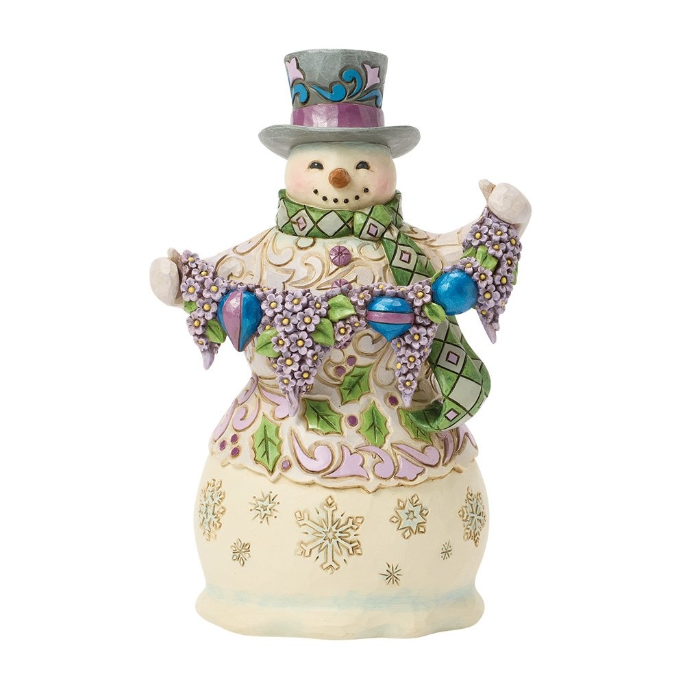Jim Shore Purple Snowman - Sneeuwman