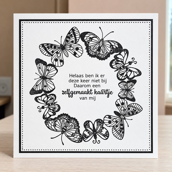 wenskaart (DIY) met vlinders – zelf in te kleuren!