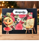 Kerstkaart Kerstgroetjes met kerstelfje