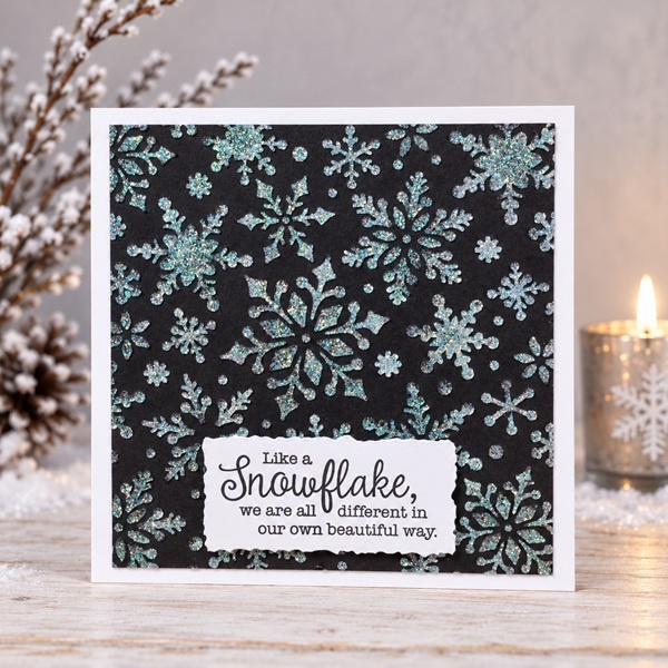 Kerstkaart - like a snowflake