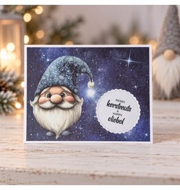 Kerstkaart - Merry kerstmuts & happy oliebol