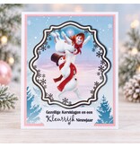 Handgemaakte kerstkaart Gezellige kerstdagen en een kleurrijk nieuwjaar