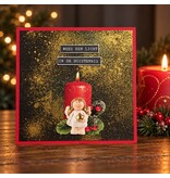 Handgemaakte kerstkaart Wees een licht in de duisternis
