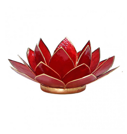 Lotus kaarshouder - rood (gevallen engeltje) - C