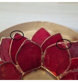 Lotus kaarshouder - rood (gevallen engeltje) - C