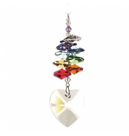Suncatcher hart van kristal (regenboog)