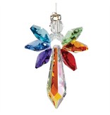 Suncatcher stralende engel van kristal (regenboog)