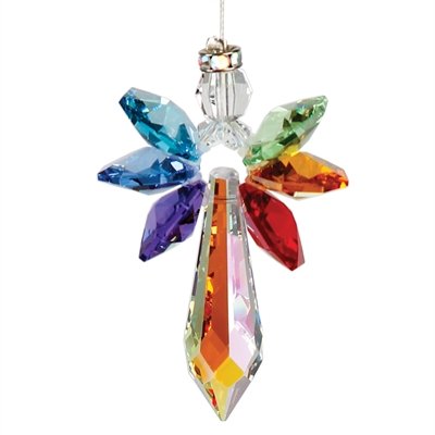 Suncatcher stralende engel van kristal (regenboog)