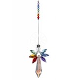 Suncatcher stralende engel van kristal (regenboog)