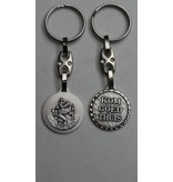Sleutelhanger Christoffel "Kom goed thuis" met rand