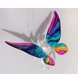 Suncatcher vlinder van glas en kristal (tropisch)