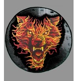 Badgeboy Flaming wolf round 30 cm round