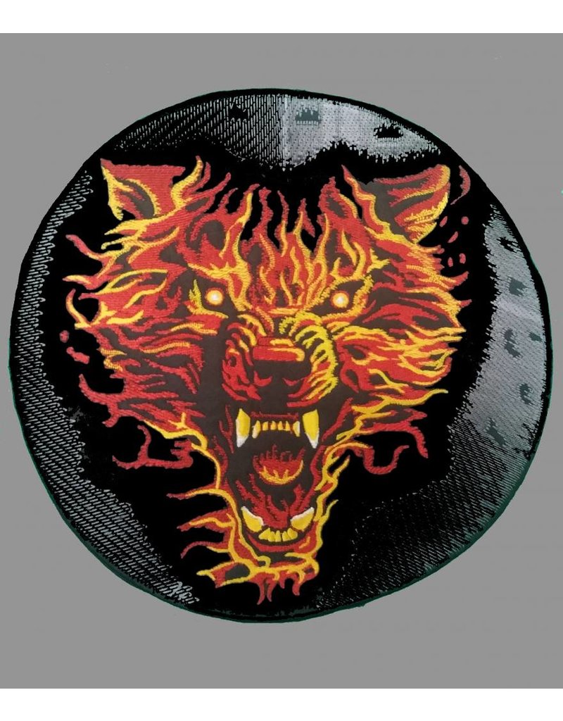 Badgeboy Flaming wolf round 30 cm round