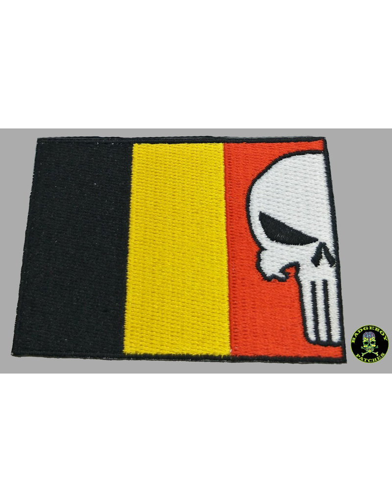 Badgeboy Belgium Flag Punisher 8 cm patch