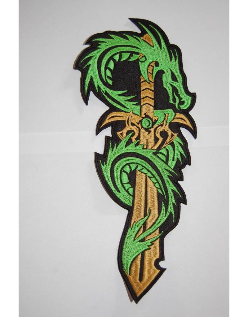 Green Dragon on Sword 123 R