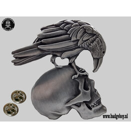 Badgeboy Crow and Skull Pin