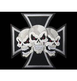 Badgeboy Maltezer cross 3 skulls