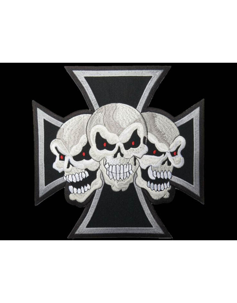 Badgeboy Maltezer cross 3 skulls