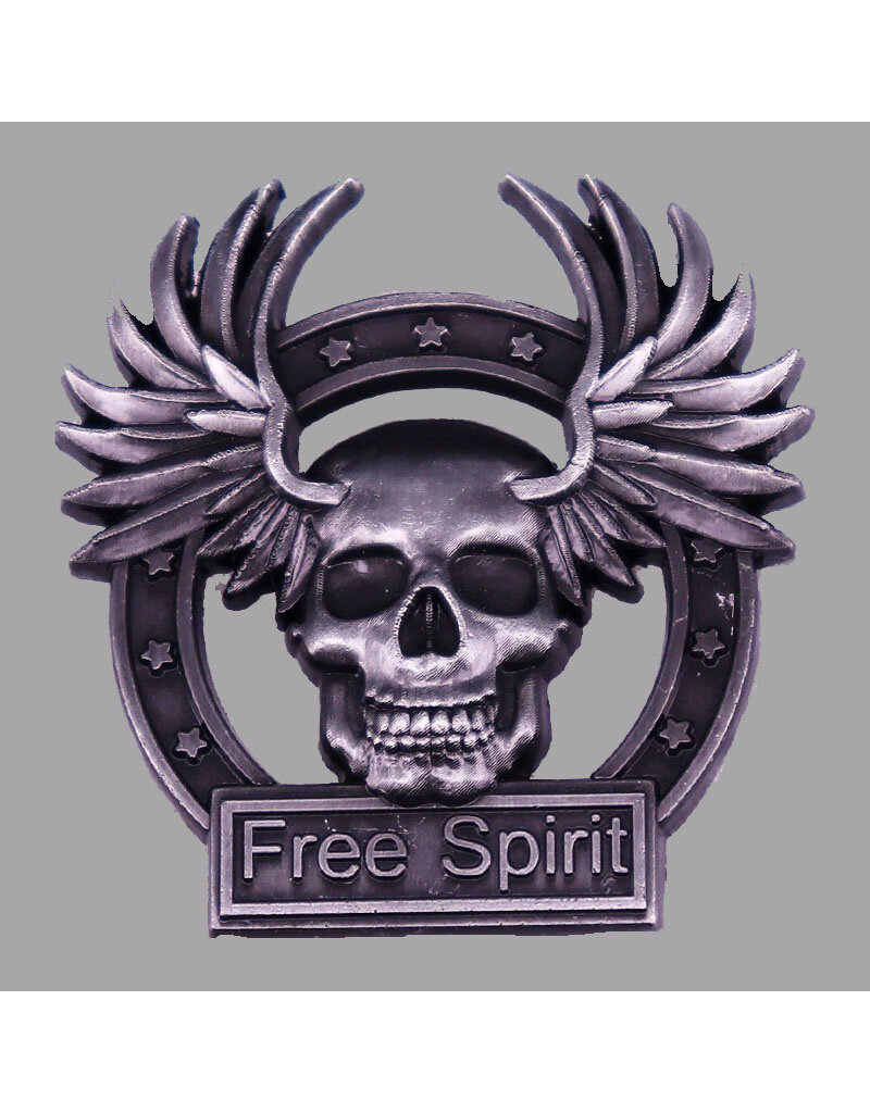 Badgeboy Free Spirit skull Pin