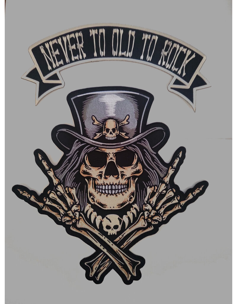 Badgeboy Never to old to Rock skull Patch