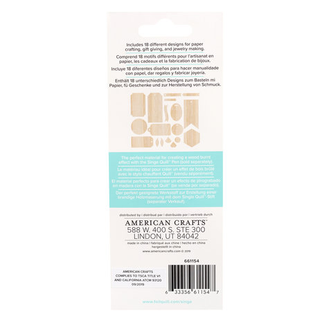 Singe Quill Wood veneer Ephemera Singe Quill Wood veneer Ephemera