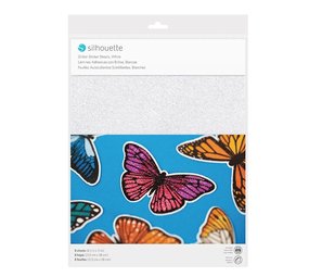 Silhouette Stickervellen - Glitter Wit Silhouette Stickervellen - Glitter Wit