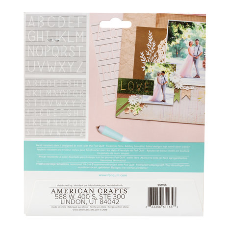 Foil Quill Freestyle- Stencils: Monogram Foil Quill Freestyle- Stencils: Monogram