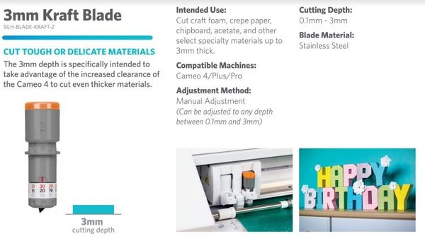 Silhouette 3 mm Kraft Blade (Type C) Silhouette 3 mm Kraft Blade (Type C)