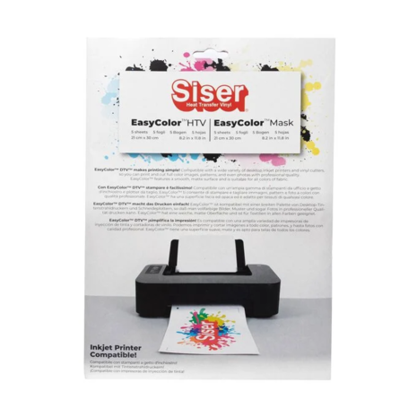 Siser EasyColor DTV A4 5 Pack + 5 applicatievellen