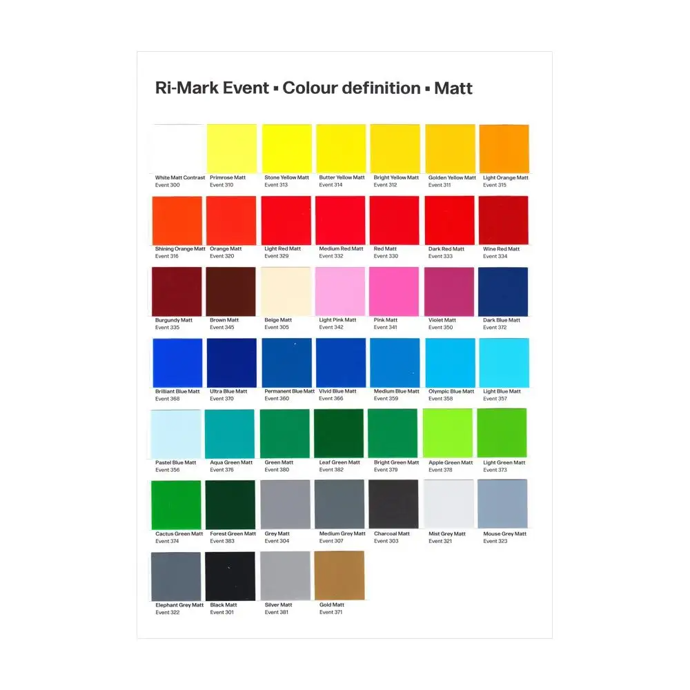 Kleurenkaart Event 100/300 (per 10)