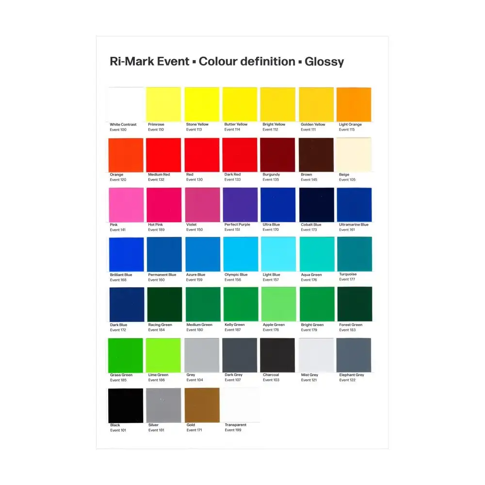 Kleurenkaart Event 100/300 (per 10)