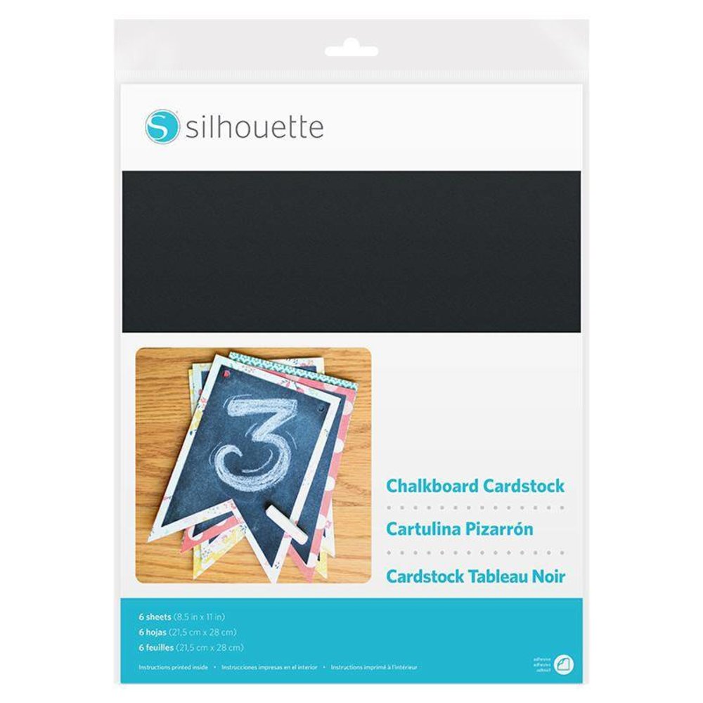 Silhouette Chalkboard Cardstock - Adhesive back