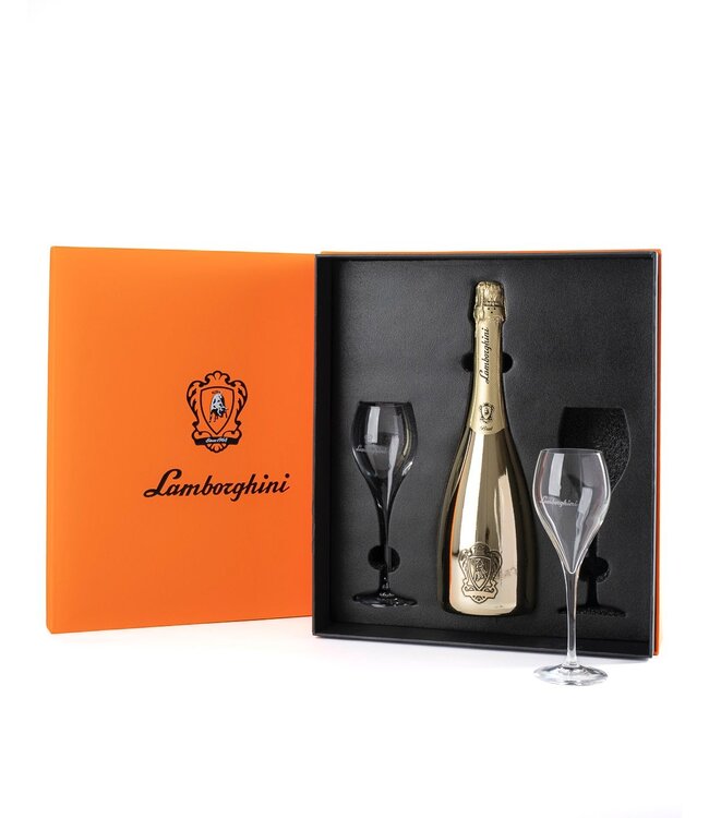 Prosecco Gold Spumante+ Gift Box + 2 sparkling glasses